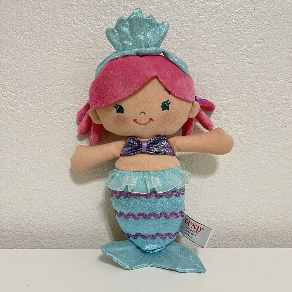 Gund Girls Coralia Mermaid Plush Doll 12"
